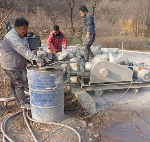 甘洛路面下沉注浆
